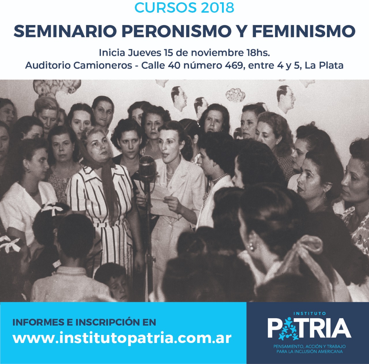 Seminario Peronismo y Feminismo. Debate y Reflexión en la Región Capital. La Plata, Berisso, Ensenada, Magdalena, Punta Indio, Brandsen.