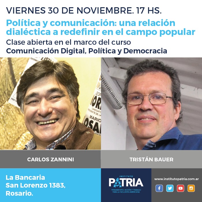 Carlos Zannini y Tristán Bauer en Rosario