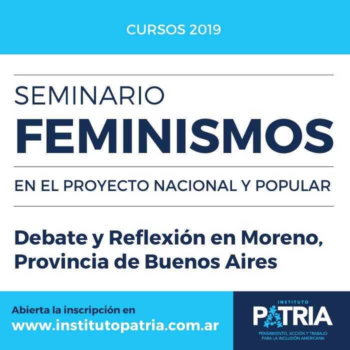 Seminario Feminismos en el Proyecto Nacional y Popular.  Debate y Reflexión en Moreno, Buenos Aires.