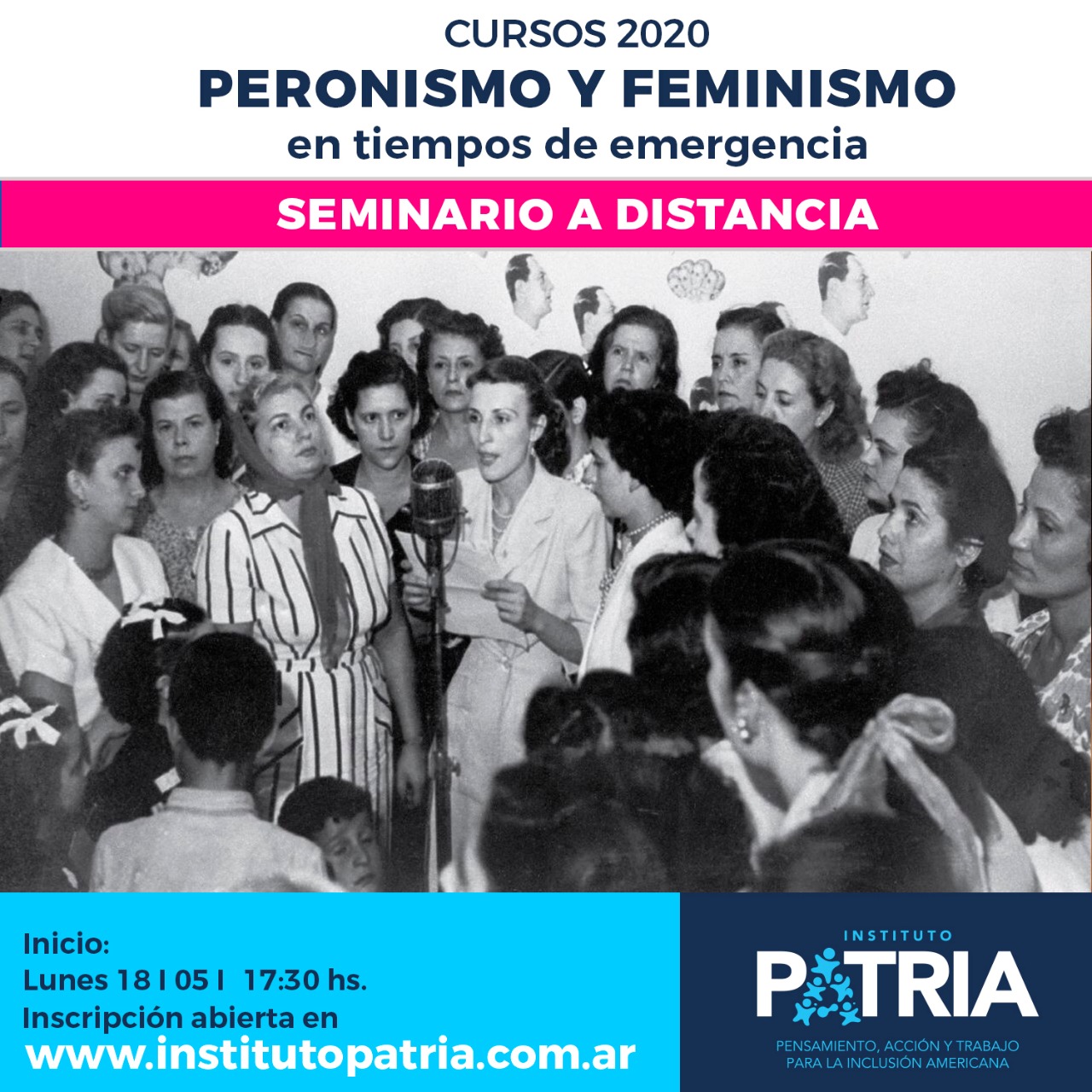 Seminario a distancia PERONISMO Y FEMINISMO EN TIEMPOS DE EMERGENCIA