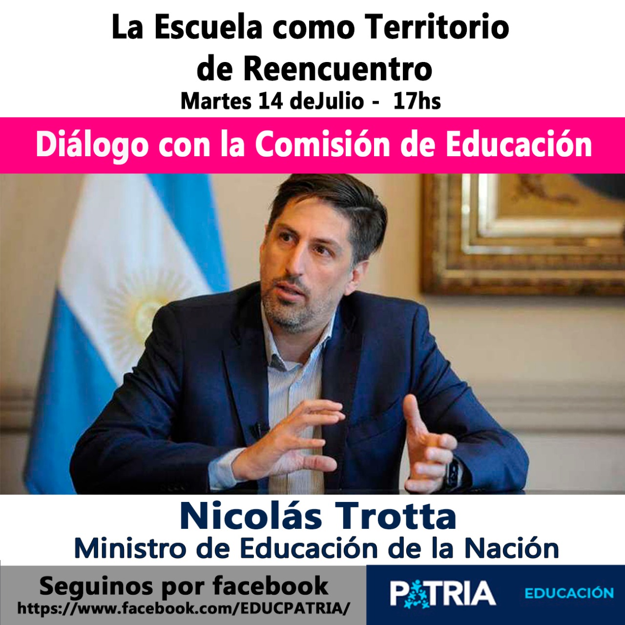 La escuela como territorio de reencuentro: Nicolás Trotta dialogará con la comisión de Educación