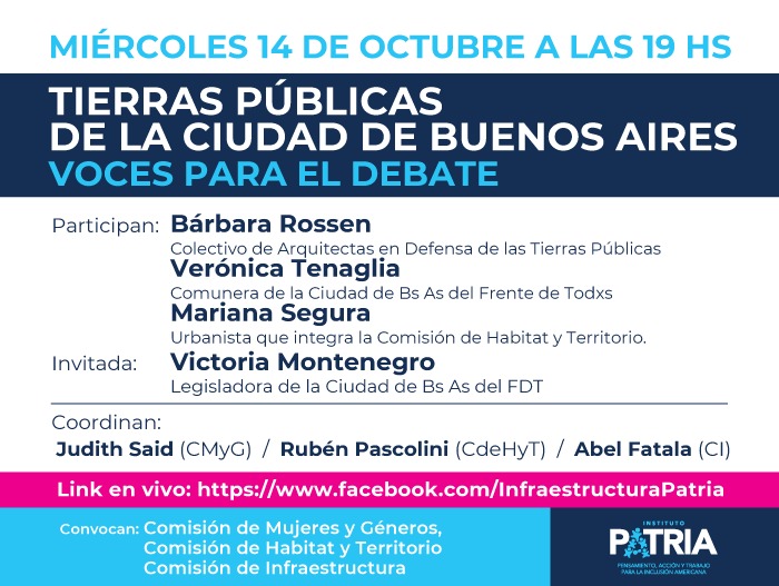 Tierras Públicas de la Ciudad de Buenos Aires, voces para el debate