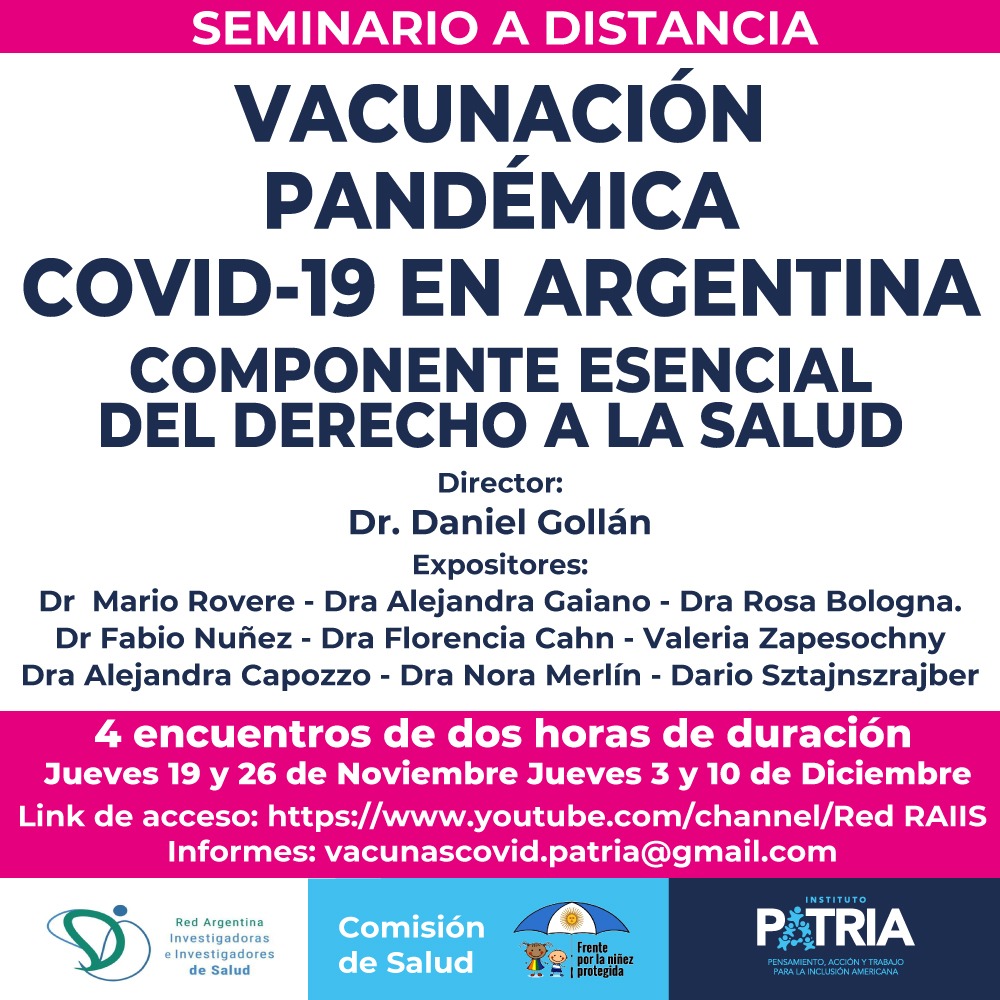 Seminario: Vacunación pandémica COVID-19 en Argentina