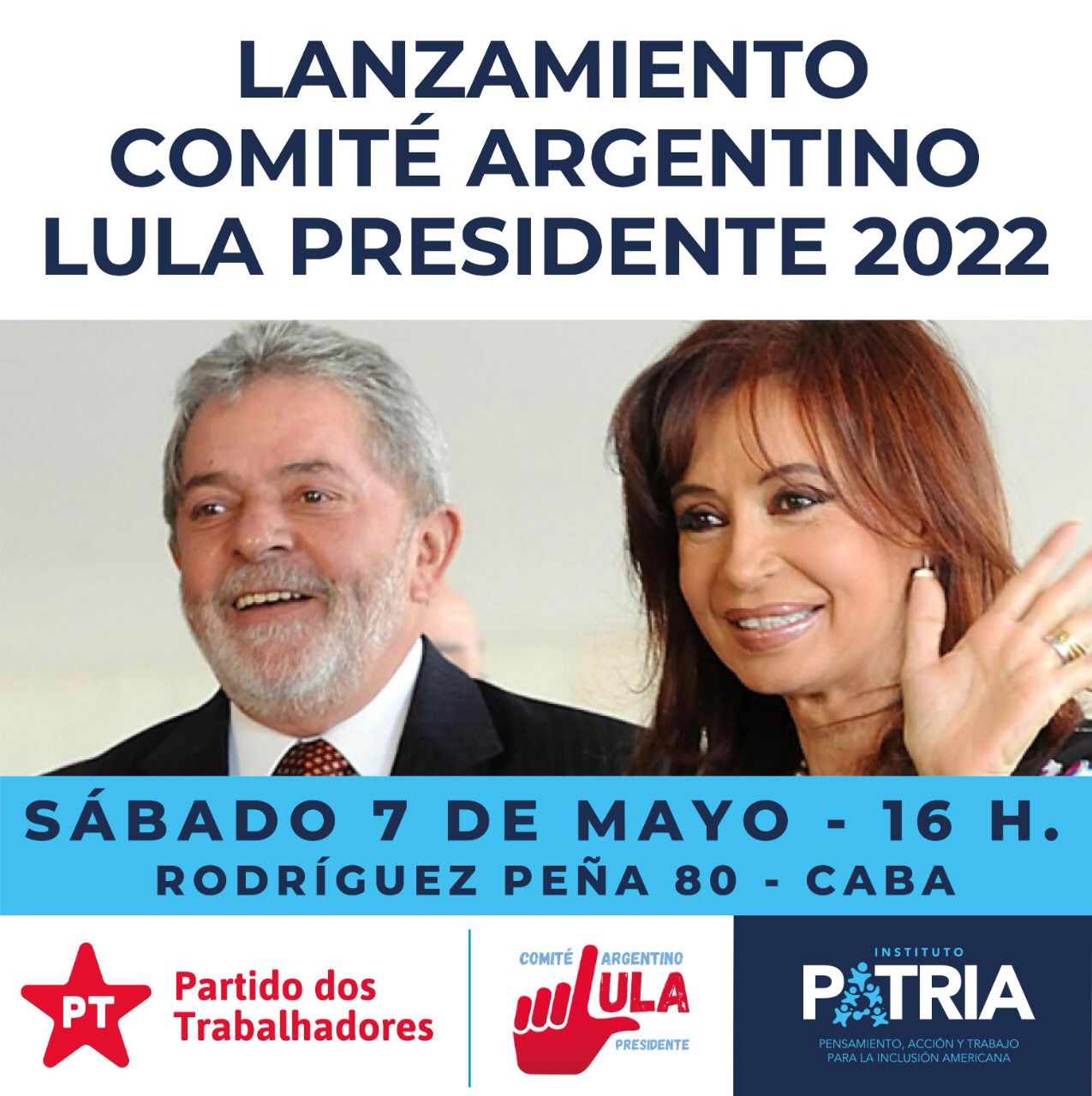 Lanzamiento del Comité Argentino Lula Presidente 2022