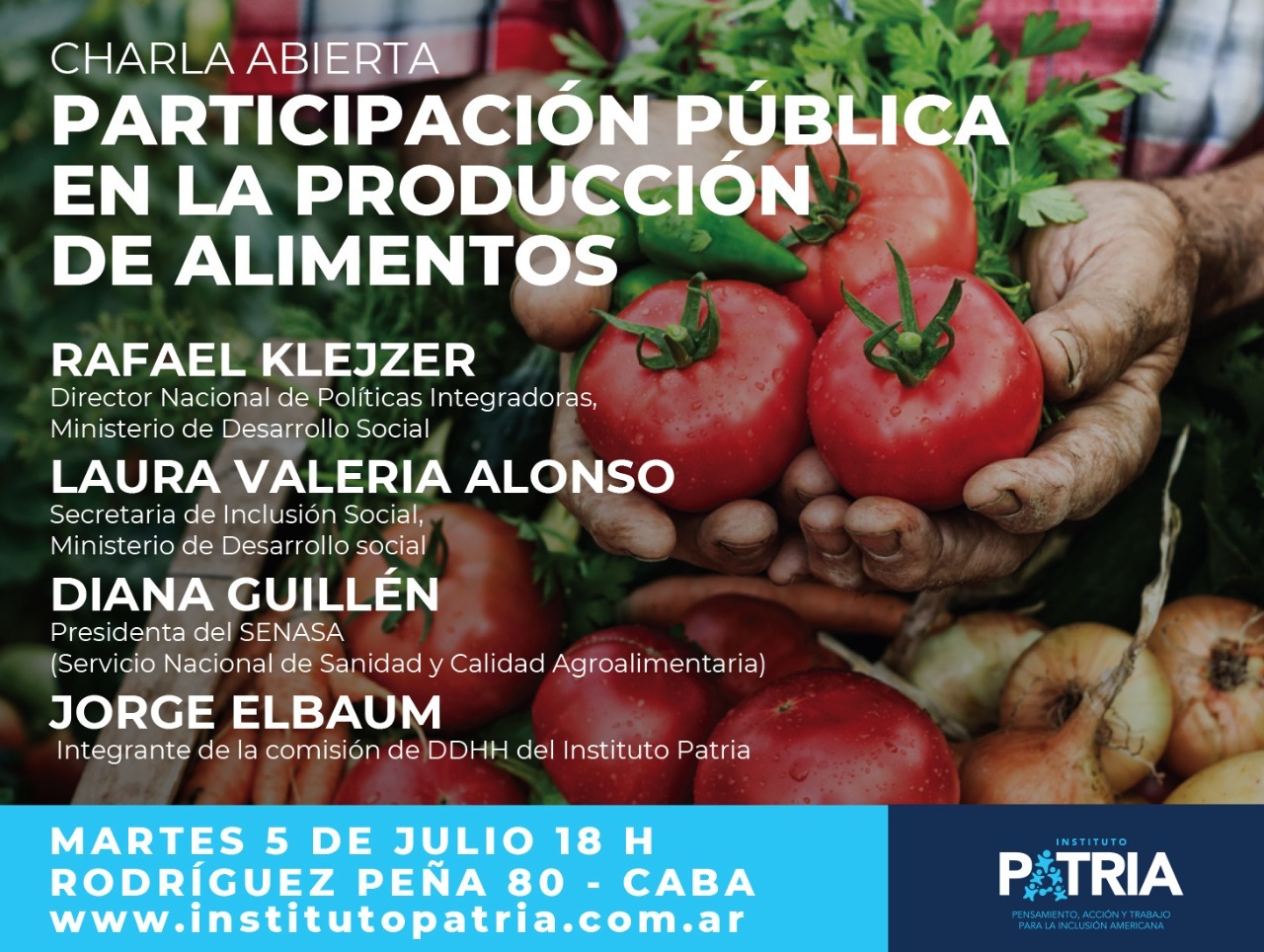 Charla abierta «Participación pública en la producción de alimentos»