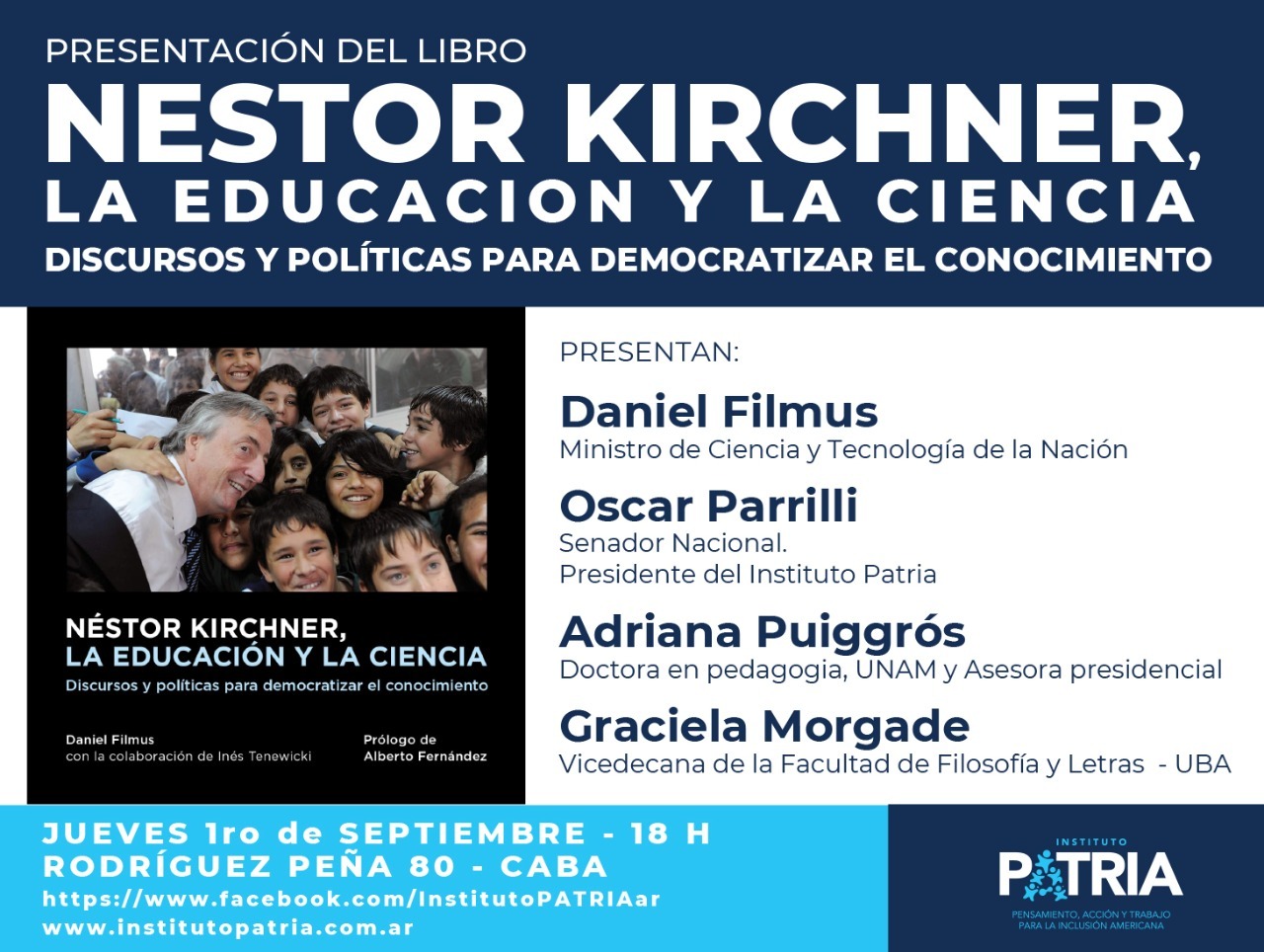 Presentación del libro «Néstor Kirchner, la educación y la ciencia»